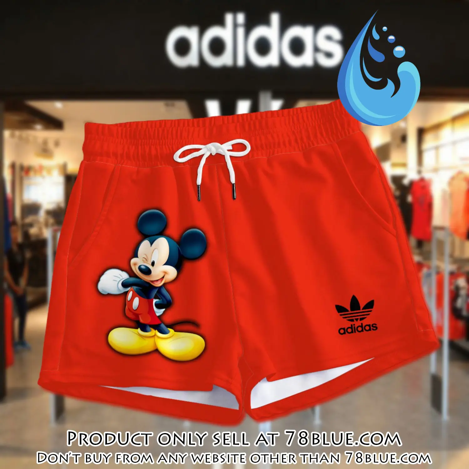 Premium mickey mouse in adidas women shorts lady beach shorts wms1082 78b2047837